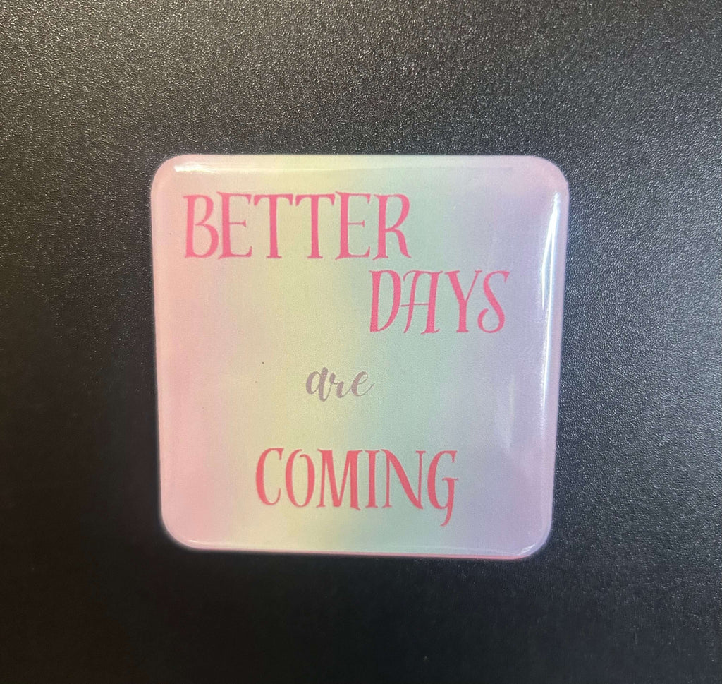 Close-up of Kawaii Cuties Mini Magnets Set showing adorable designs and uplifting quotes