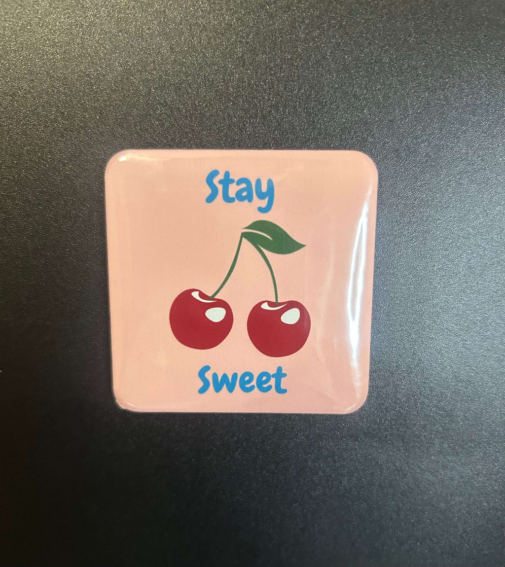 Sweet Bites Mini Magnets Set – full set of 4 2x2 food-themed waterproof magnets