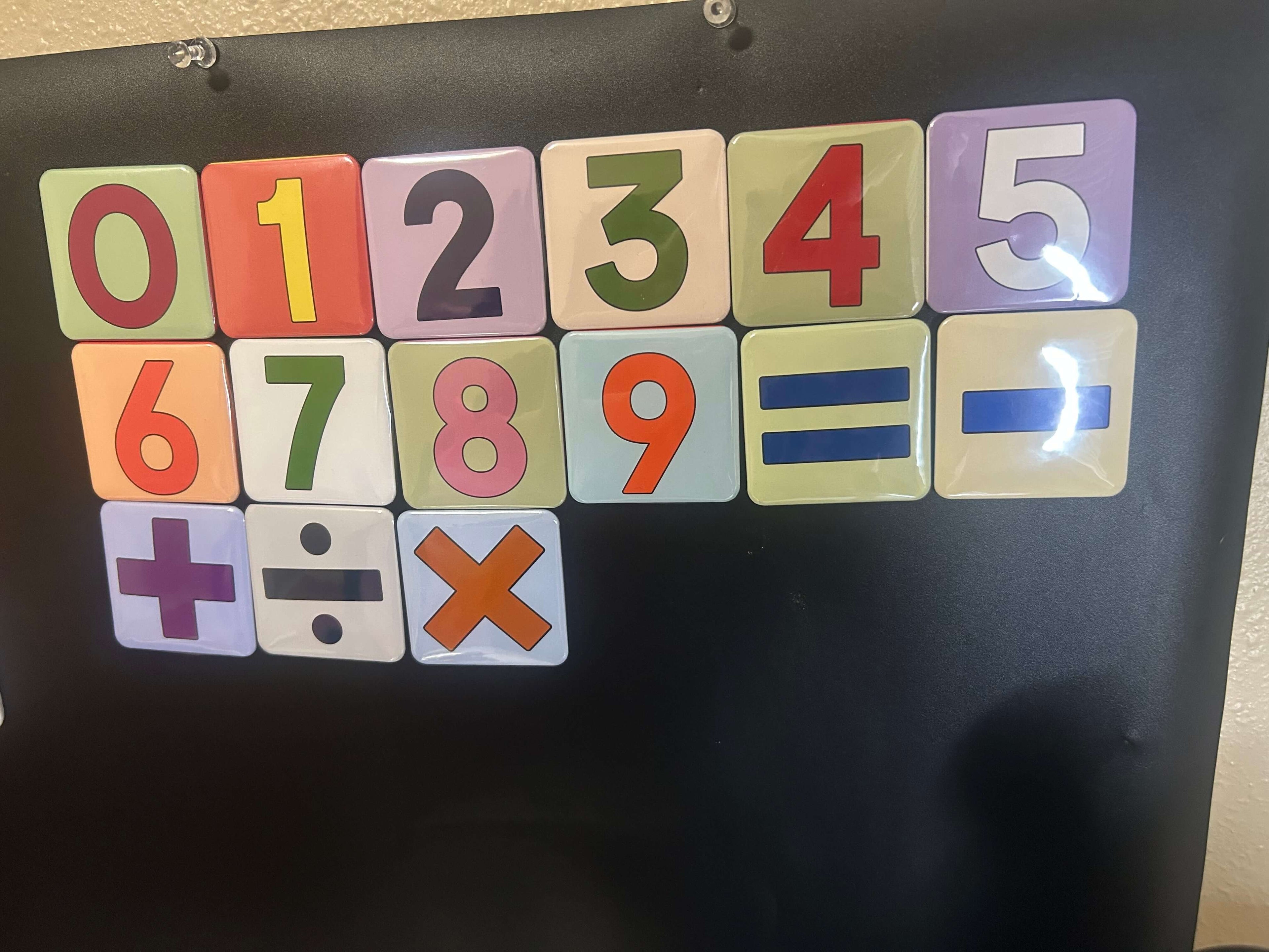 Math Essentials Magnet Set with bright colorful magnets for kids